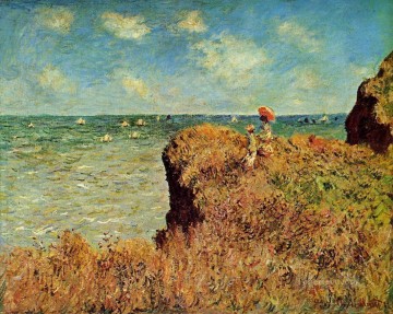  pour Oil Painting - The Cliff Walk Pourville Claude Monet